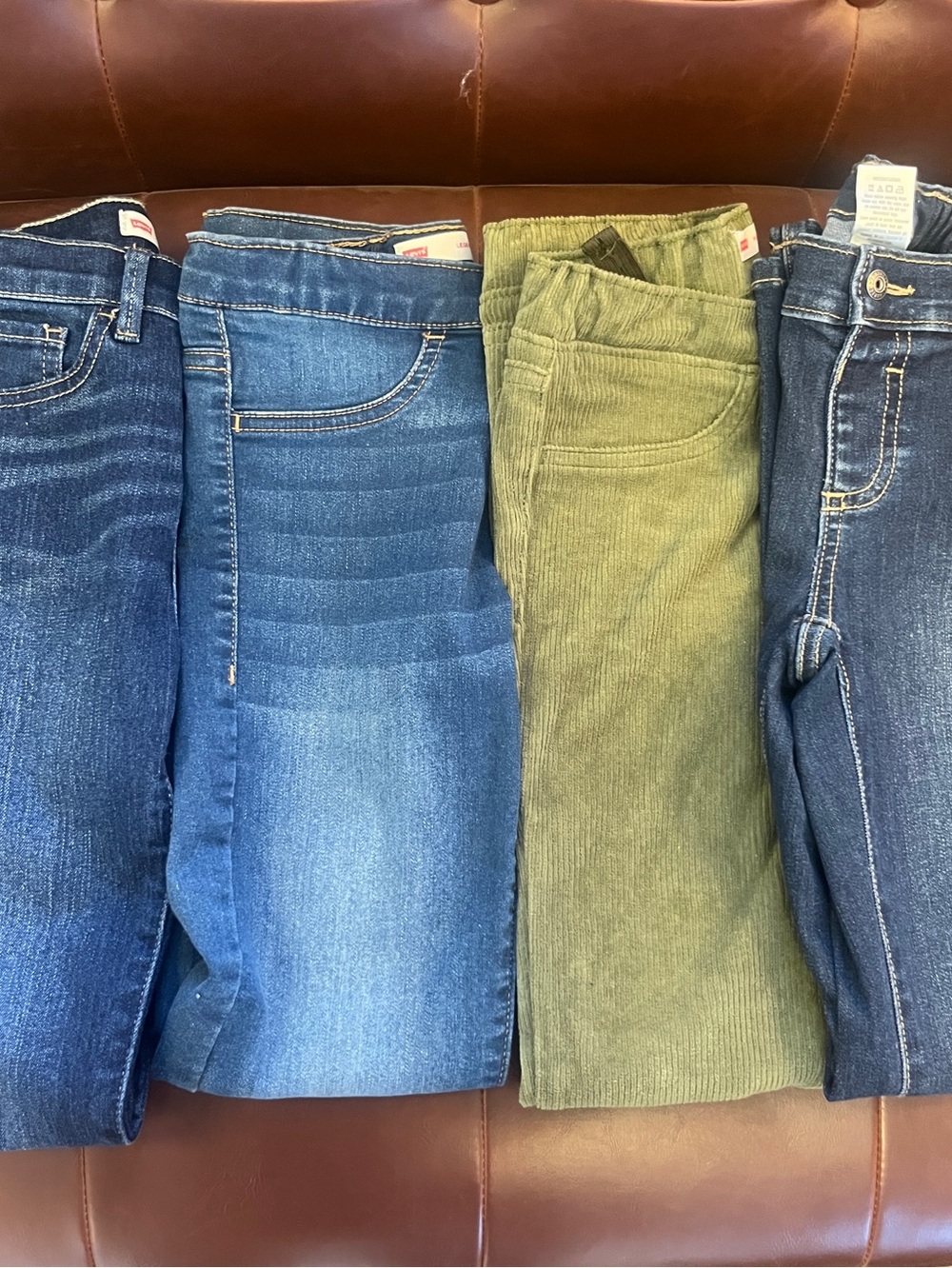 4 Pairs Girls Levis and Gymboree Pants Size 8